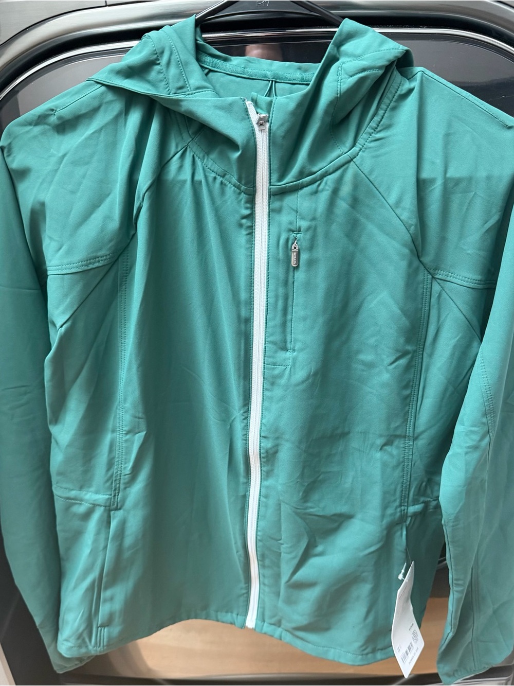 Lightweight Teal Hooded Athleta Dash Jacket